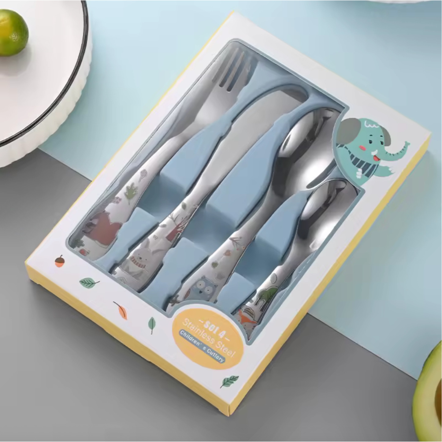 Besteck mit Waldtieren ohne Gravur