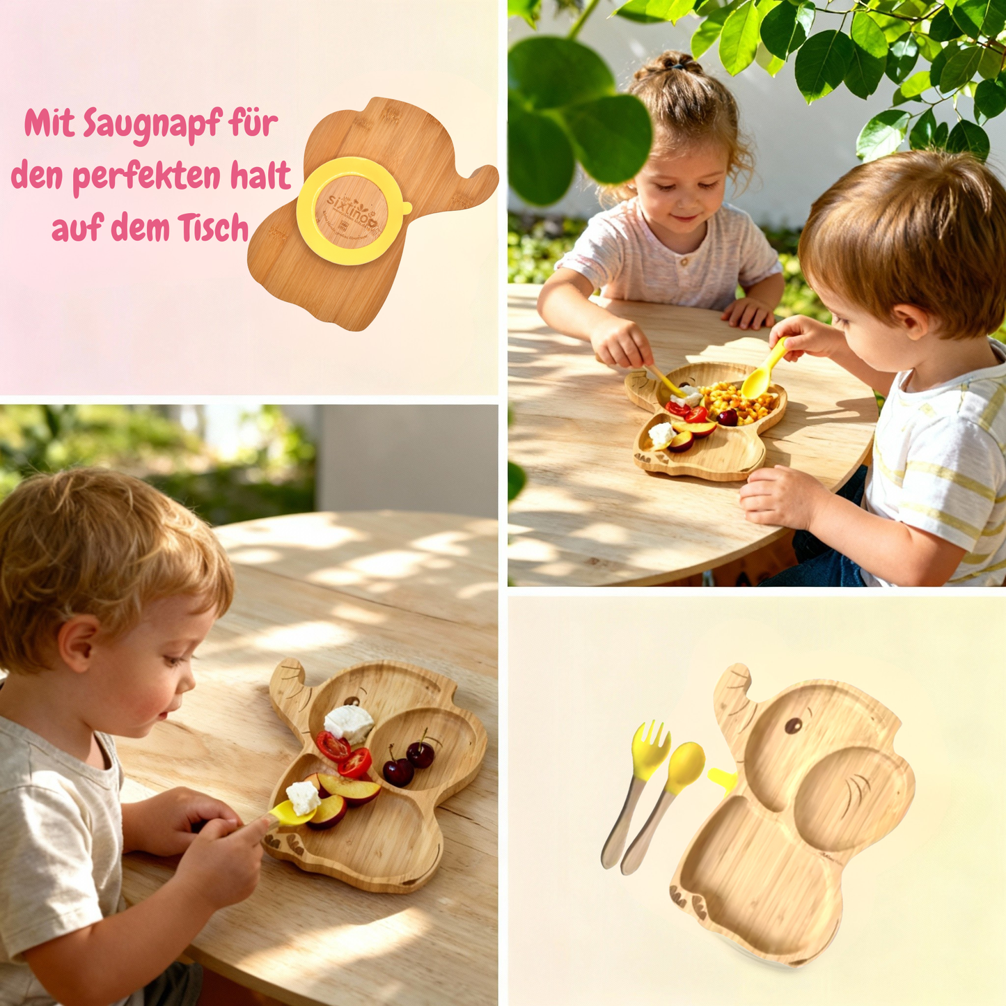 Holzteller Elefant mit Wunschgravur