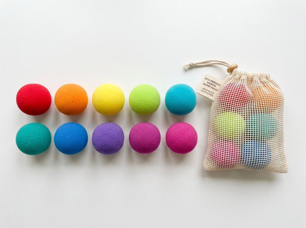 Wiederverwendbare Wasserbälle mit Aufbewahrungsnetz – komplettes 10er-Set